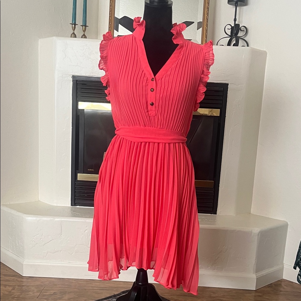 Elegant Pink Ruffle Dress